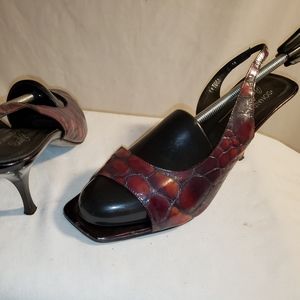 Donald J. Pliner Womens Slingback Pumps Sz 8M Red